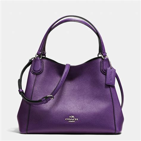 purple coach purses|purple coach purse satchel.